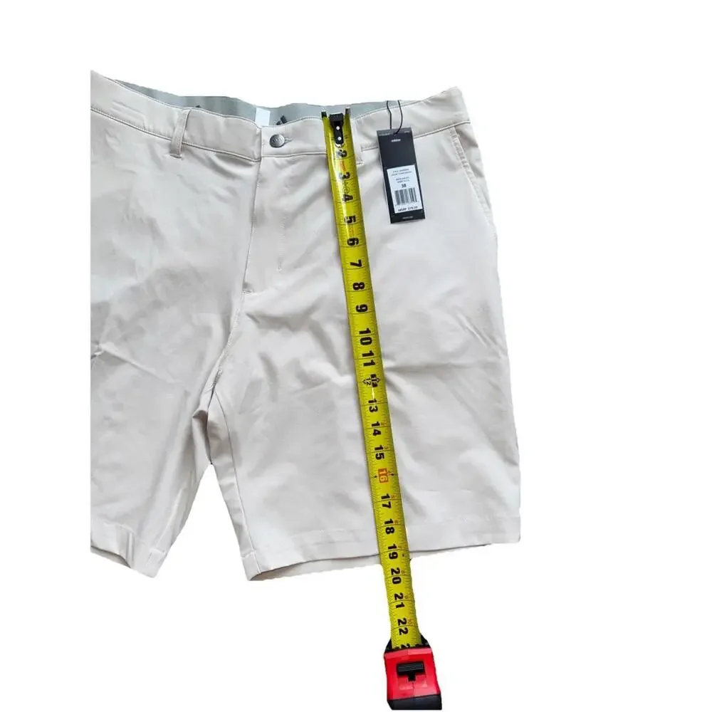 Adidas Woven Stretch Golf Chino Shorts Clear Brown MSRP $70 Size 38 Mens New